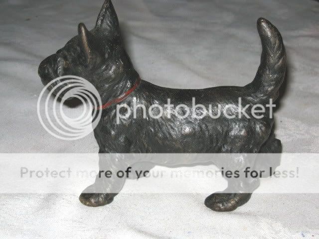 ANTIQUE HUBLEY SCOTTY DOG DOORSTOP CAST IRON TERRIER HOUSE STATUE ART 